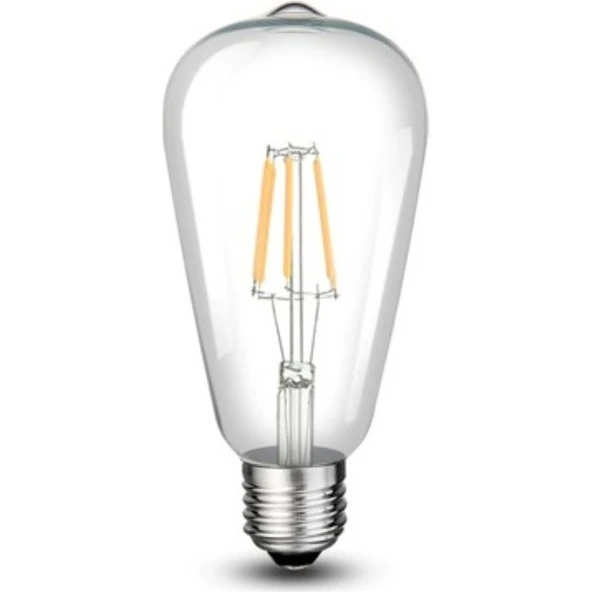 Cata Uzun Flament Rustik Şeffaf E27 Beyaz CT-4353 ürün görseli