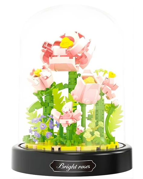 Ctoy Fanuslu Çiçek Serisi Parlak Gül Lego Seti 16346 - Resim 2
