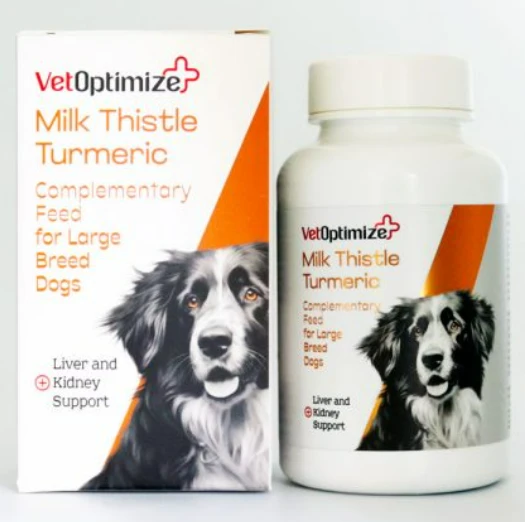 VetOptimize Milk Thistle Turmeric (Büyük Irk Köpekler İçin Karaciğer ve Böbrek Desteği) 45 Tablet ürün görseli 1