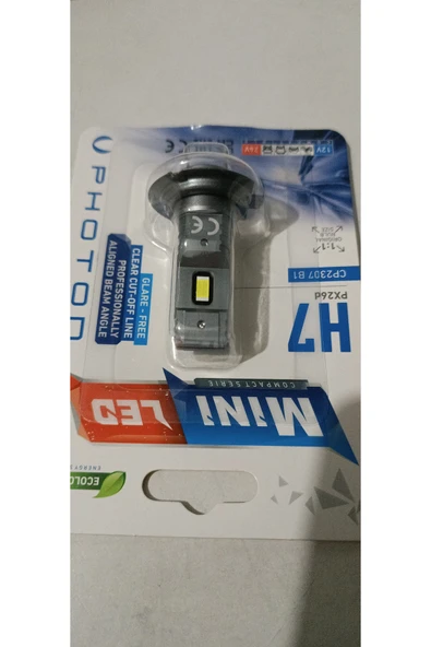 Photon H7 Mini COMPACT  Led Oto Ampul Photon 2li Set 2ADET - Resim 2