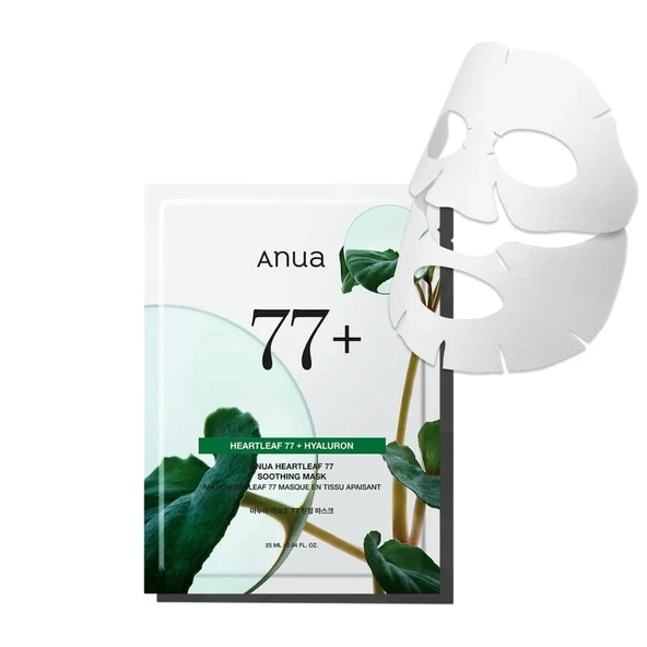 Anua - Heartleaf 77+Hyaluron Soothing Mask ürün görseli 1