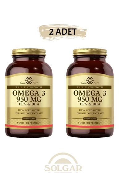 Solgar Omega-3 950 Mg 100 Kapsül 2 Adet ürün görseli
