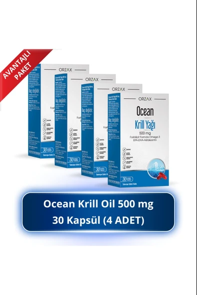 Ocean Krill Oil 500 Mg 30 Kapsül 4 Adet ürün görseli