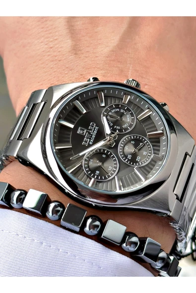 Reward Füme Renk Fonksiyonlar Aktif Spor Çelik Erkek Kol Saati + BİLEKLİK HEDİYELİ - Resim 2