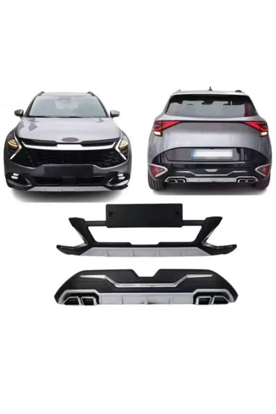 ROAL TUNİNG 2022+ ÜZERİ UYUMLU KİA SPORTAGE ÖN ARKA TAMPON DİFİZÖR KORUMA SETİ - Resim 2