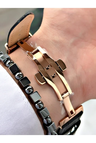 Reward Siyah Renk Deri Kordon Roma Rakamlı Orjinal Kilit Fonksiyonlu Erkek Kol Saati + BİLEKLİK HEDİYELİ - Resim 7