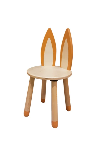 Wood & Joy Doğal Ahşap Renkli Çocuk Sandalye Tilki - Resim 2