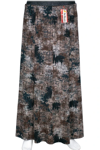 Hesna Kadın Ayşen Kışlık 8 Parça Astarsız Lastikli Petrol Etek D28 ürün görseli 1