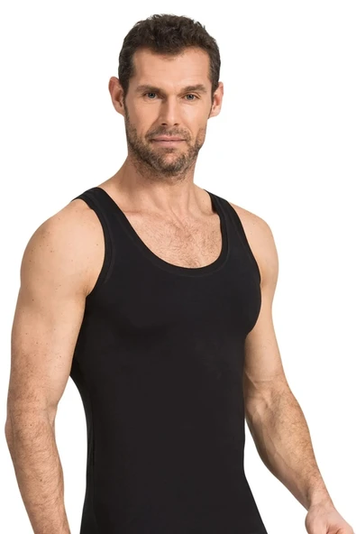 Altunkoza Underwear Has Altunkoza 12'li Beyaz Penye Elastane Erkek Atlet 14011 - Resim 2