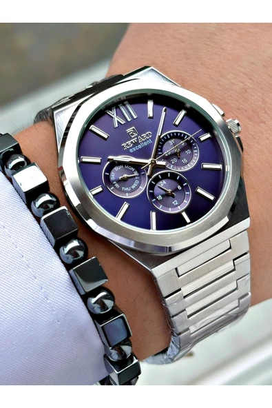 Reward Gümüş Renk Fonksiyonlar Aktif Klasik Çelik Kordon Erkek Kol Saati + BİLEKLİK HEDİYELİ - Resim 4