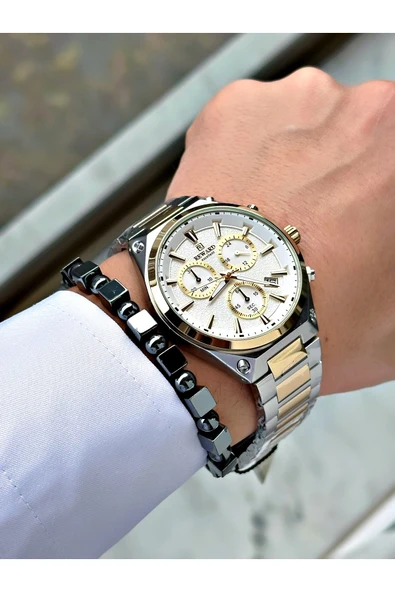 Reward Altın Gümüş Renk Fonksiyonlar Aktif Orjinal Erkek Kol Saati + BİLEKLİK HEDİYELİ - Resim 2