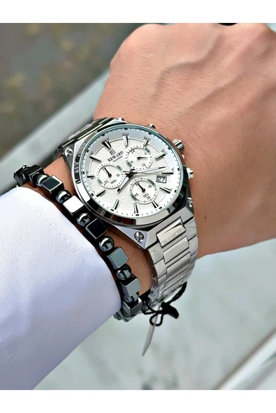 Reward Gümüş Renk Fonksiyonlar Aktif Orjinal Erkek Kol Saati + BİLEKLİK HEDİYELİ - Resim 3