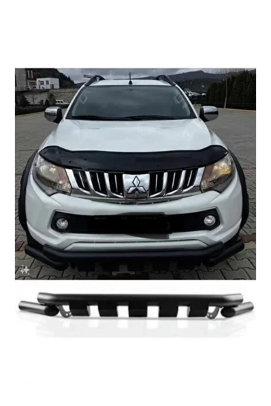 ROAL TUNİNG 2008 MODEL VE ÜZERİ TÜM MİTSUBİSHİ L200 SHARK TAMPON ÖN KORUMA DEMİRİ - Resim 2