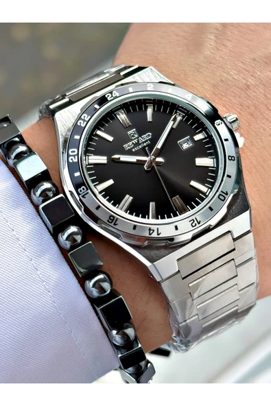 Reward Gümüş Renk Takvimli Model Spor Çelik Kordon Erkek Kol Saati + BİLEKLİK HEDİYELİ - Resim 3