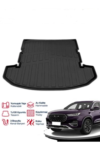 ROAL TUNİNG CHERY TİGGO 8 PRO MAX BAGAJ HAVUZU 3D 2022 VE ÜZERİ UYUMLUDUR. ürün görseli