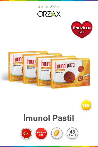 İmunol Pastil Portakal 12li 4 Adet ürün görseli