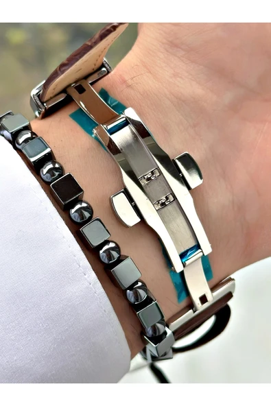 Reward Kahverengi Deri Kordon Roma Rakamlı Orjinal Kilit Fonksiyonlu Erkek Kol Saati + BİLEKLİK HEDİYELİ - Resim 7