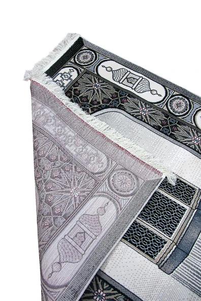 Makamı İbrahim Desenli Halı Tipi Dokuma Seccade - Resim 2