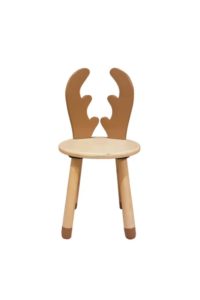 Wood & Joy Doğal Ahşap Renkli Çocuk Sandalye Geyik ürün görseli