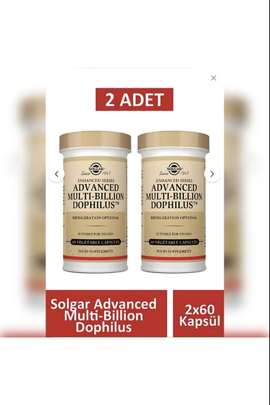Solgar Advanced Multi-Billion Dophilus 60 Kapsül 2 Adet ürün görseli
