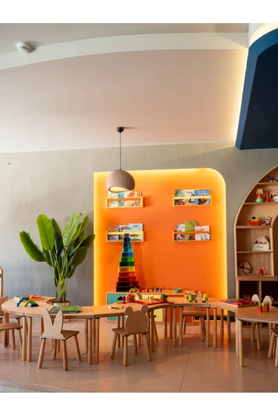 Sekiz Parçalı Yuvarlak Grup Etkinlik Masası( 16 Kişilik) - Resim 3