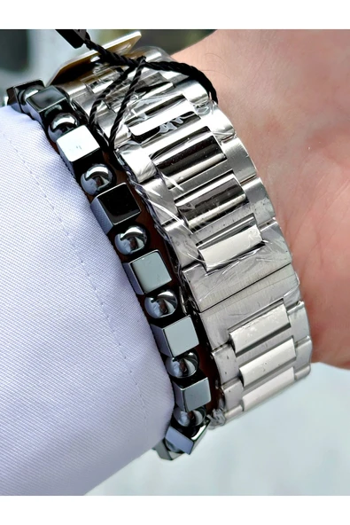 Reward Gümüş Renk Fonksiyonlar Aktif Spor Çelik Erkek Kol Saati + BİLEKLİK HEDİYELİ - Resim 5