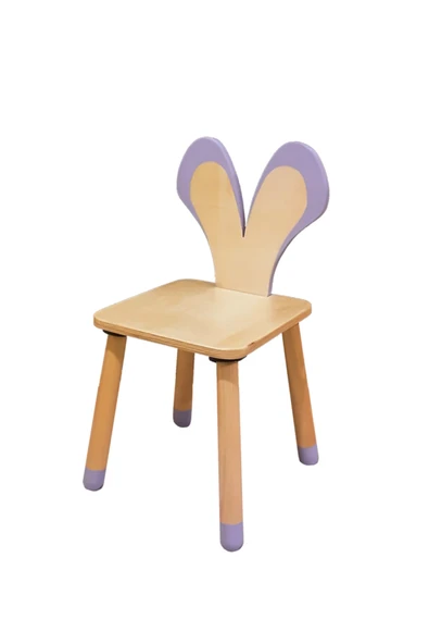 Wood & Joy Doğal Ahşap Renkli Çocuk Sandalye Fare - Resim 2