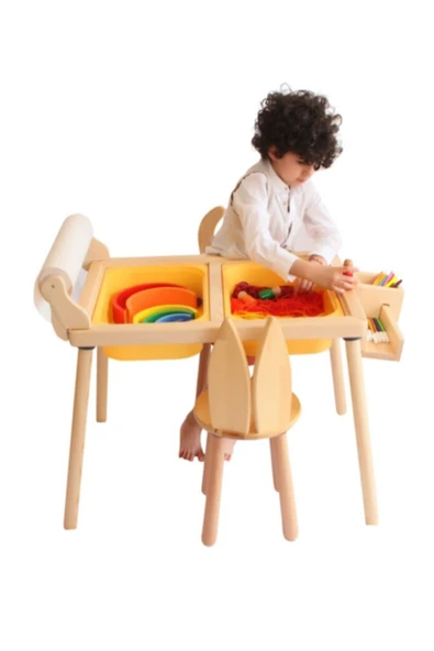 Rulo Aparatlı Duyusal Etkinlik Masası + 1 Sandalye - Resim 2