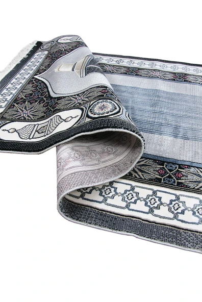 Makamı İbrahim Desenli Halı Tipi Dokuma Seccade - Resim 3