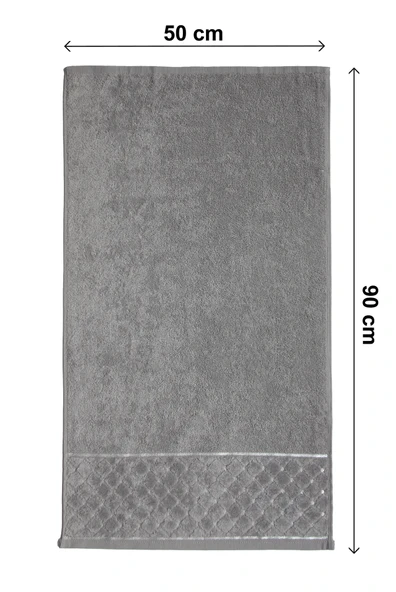 Jakarlı %100 Pamuklu 6'lı Lüks Kutulu Çeyizlik El Yüz Havlu Seti - 50x90 - 00050 - Resim 7