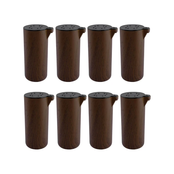 Mobilya Kanepe Koltuk Yatak Baza Yükseltme Ayağı Ayakları 8 ADET Plastik Kubik Kestane Kahvesi 15 cm - Resim 8