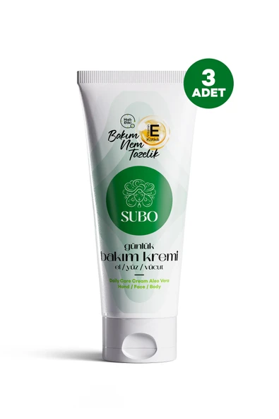 SUBO GÜNLÜK BAKIM KREMİ ALOE VERA 3X60 ML ürün görseli 1