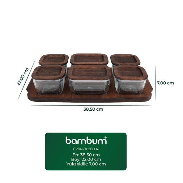 Bambum Nero - Enzo - 13 Parça Cam Kahvaltı Seti - Resim 2