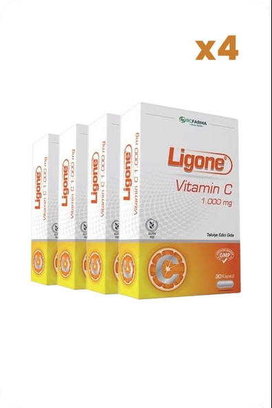 Ligone Vitamin C 1000 mg 30 Kapsül 4 Adet ürün görseli