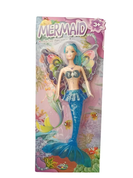 Oyuncak 32 cm Işıklı Deniz Kızı Bebek – Kız Çocuk Oyun ve Hediye Seti - Resim 2