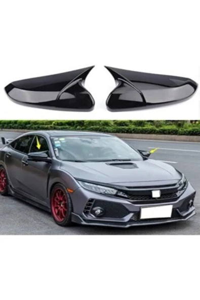 ROAL TUNİNG Ci̇vi̇c Fc5 2016-21 Uyumlu Yarasa Ayna Kapak - Resim 2