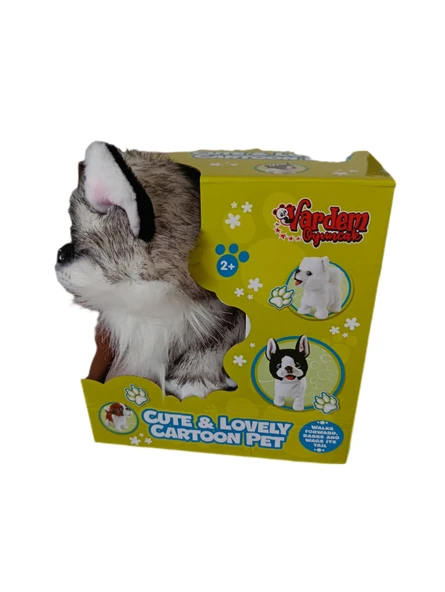 Oyuncak Tasmalı Elektronik Pilli Husky Köpek Gri ürün görseli 1