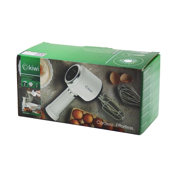 KİWİ KMX-3612 USB ŞARJLI MİKSER 2 X 2-MODEL ÇIRPICI = 4PCS 20W 3-KADEME HIZ=IŞIKLI GÖSTERGE Lİ-İON PİL:1500mAh (4989) ürün görseli 1