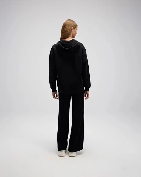 Ellesse EF526-BK Kadın Siyah Kapüşonlu Sweat - Resim 2