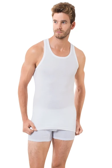 Altunkoza Underwear 12'li Beyaz Erkek Rambo Atlet 14010 ürün görseli