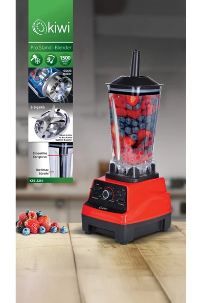 Kiwi KSB-2251 2000w 6 Paslanmaz Çelik Bıçaklı Pro Standlı Blender ürün görseli