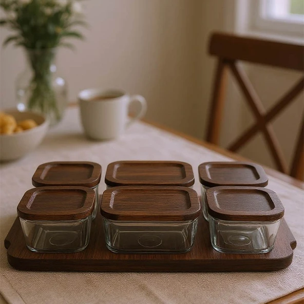 Bambum Nero - Enzo - 13 Parça Cam Kahvaltı Seti - Resim 6