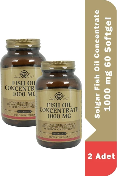 Solgar Fish Oil Concentrate 1000 mg 60 Softgel 2 Adet ürün görseli