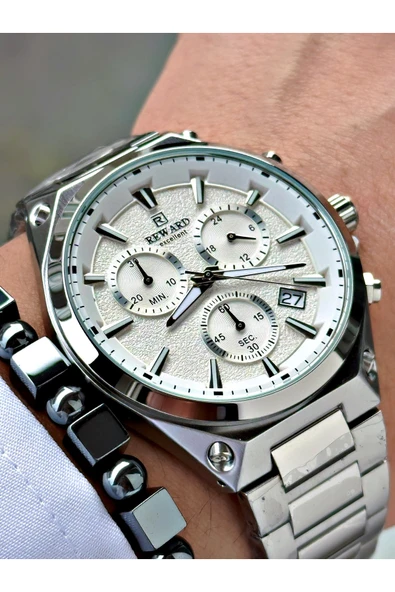 Reward Gümüş Renk Fonksiyonlar Aktif Orjinal Erkek Kol Saati + BİLEKLİK HEDİYELİ ürün görseli 1