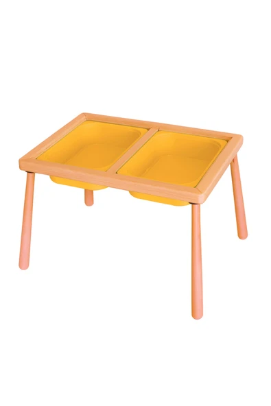 Wood & Joy Doğal Ahşap Duyusal Çocuk Aktivite Masası Oyun Masası Ve Çocuk Çalışma Masası - Resim 3