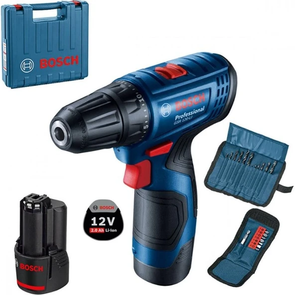 Bosch Gsr 120-LI Akülü Delme Vidalama + 23 Parça ürün görseli