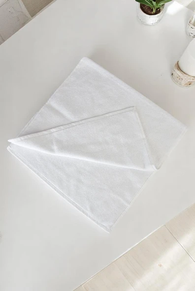 %100 Pamuk Yumuşak Dokulu Tüy Dökmez El Yüz ve Abdest Havlusu 50 X 90 cm - Beyaz - Resim 6