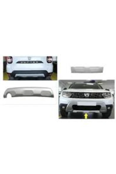 ROAL TUNİNG DACİA DUSTER ÖN VE ARKA TAMPON DİFÜZÖR KORUMA PARK SENSÖRLÜ 2018 VE ÜZERİ ürün görseli 1
