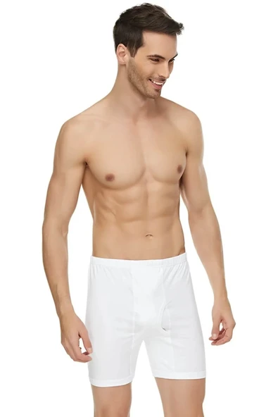 Altunkoza Underwear Has Altunkoza 12'li Paket Penye Erkek Paçalı Don Beyaz 14502 ürün görseli