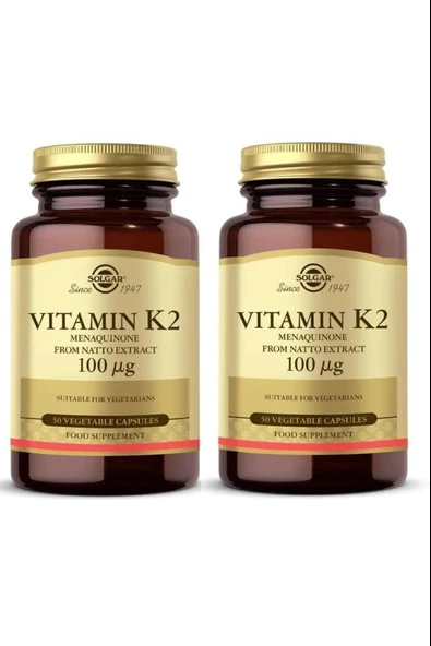 Solgar Vitamin K2 100 mcg 50 Kapsül 2 Adet ürün görseli